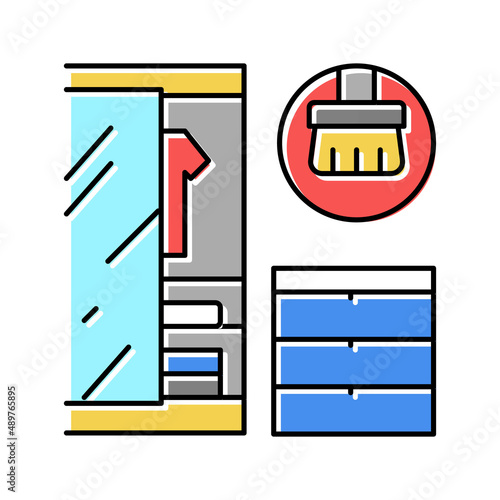appliance cleaning color icon vector illustration