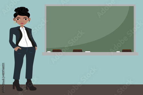 woman teaching class