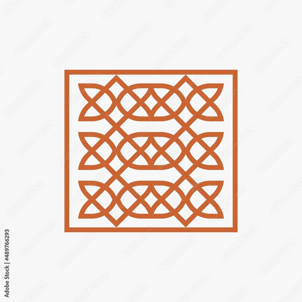 Square motif logo design Square motif logo design