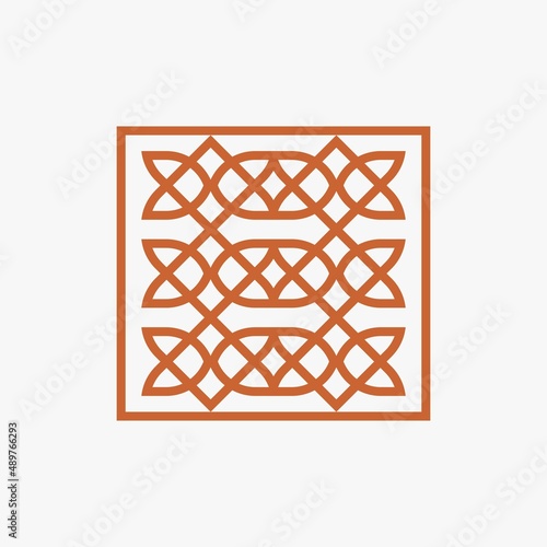 Square motif logo design