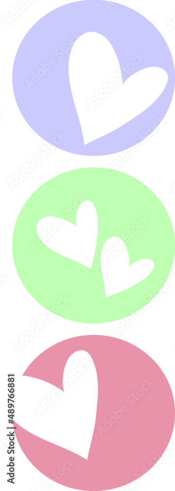 Obraz premium heart row illustration