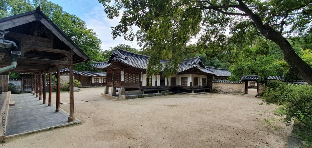 Interior of Gyeongbokgung Palace, Seoul South Korea