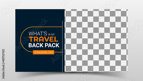 modern eye catching social media post for traveling.