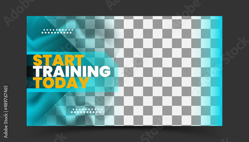 modern strong creative social media post for gym and fitness center.