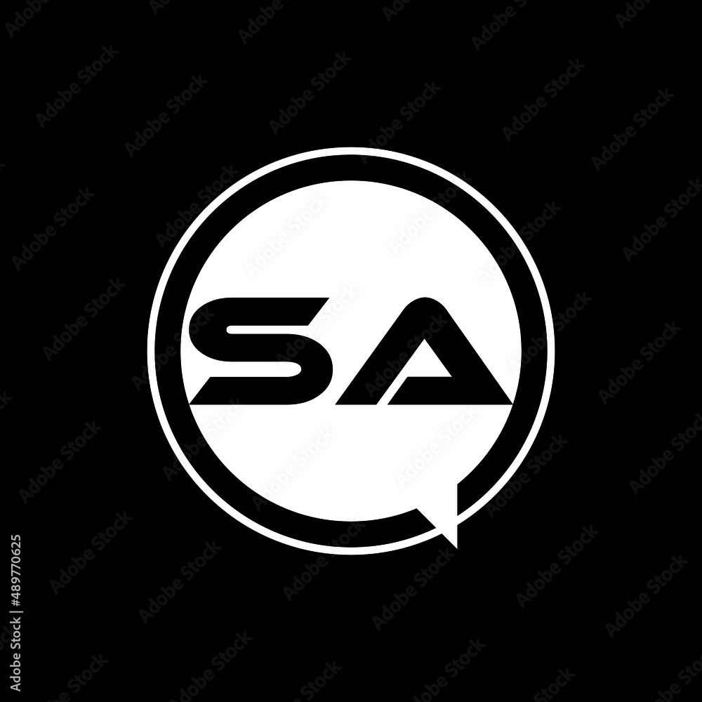 SA letter logo design with black background in illustrator, vector logo modern alphabet font overlap style. calligraphy designs for logo, Poster, Invitation, etc. SA letter logo design with black background in illustrator, vector logo modern alphabet font overlap style. calligraphy designs for logo, Poster, Invitation, etc.