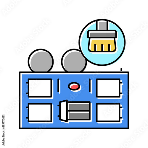 aga cleaning color icon vector illustration