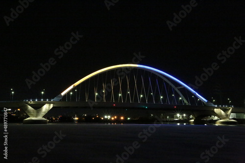 Lowry Bridge in Ukrainian Colors