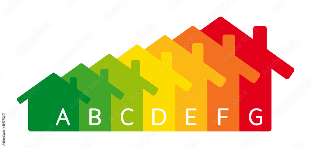 Energy efficient house icon vector illustration. Energy efficient house icon vector illustration.