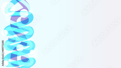 Neon Blue Twisted Ribbon with Circle particles