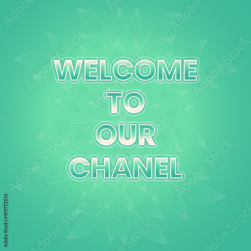 Realistic Simple Welcome to Youtube Chanel Editable Text Effect Design  Vector