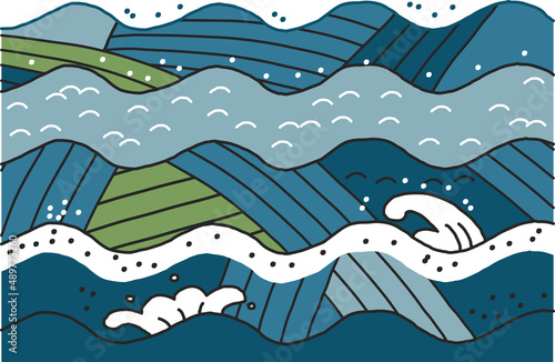 波　イラスト素材