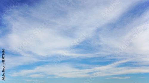 Lovely clouds and blue sky suitable for background or sky substituion