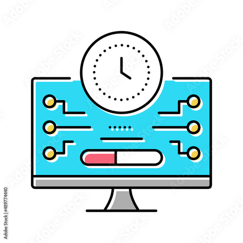 shareware upload color icon vector illustration