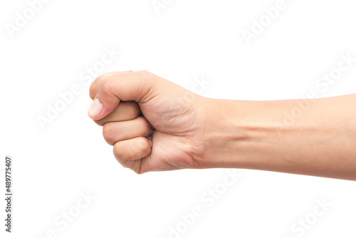 fist on white background