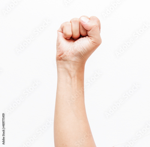  fist on white background