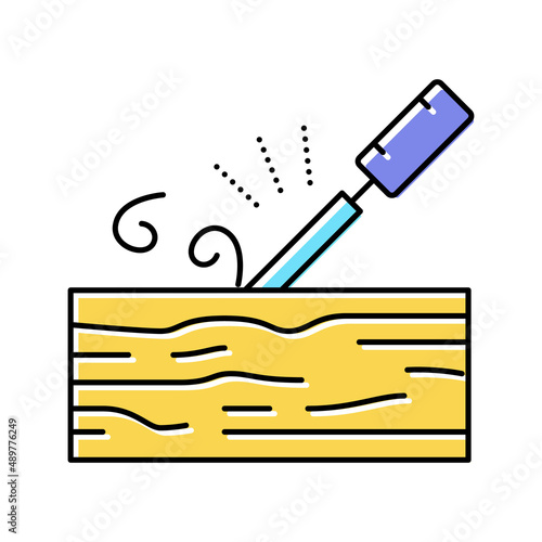 carpentry craft color icon vector isolated illustration