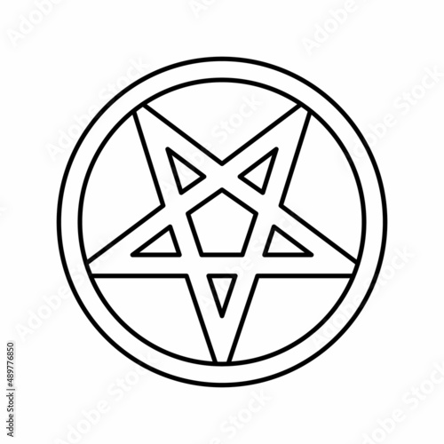 mystical ornament line icon vector illustration