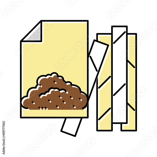 tobacco paper for make cigarette color icon vector illustration