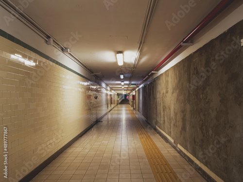Subway empty creepy aisle