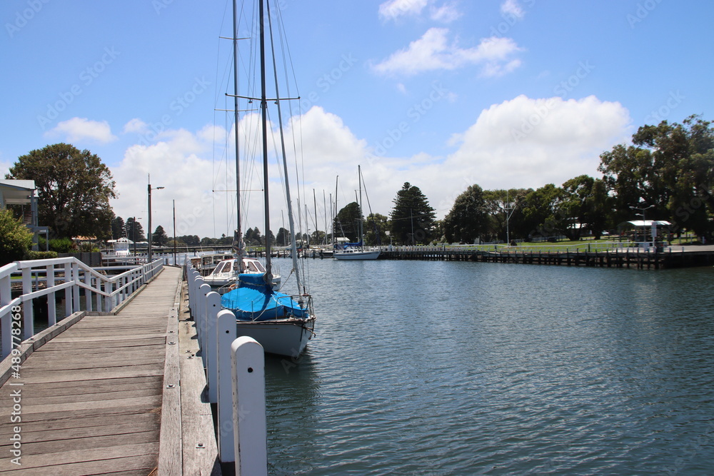 Fototapeta premium The Moyne River, Port Fairy, Victoria, Australia.