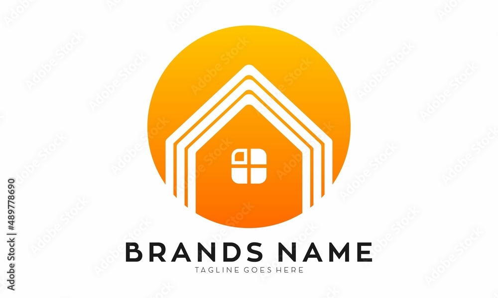 Simple house symbol icon logo Simple house symbol icon logo
