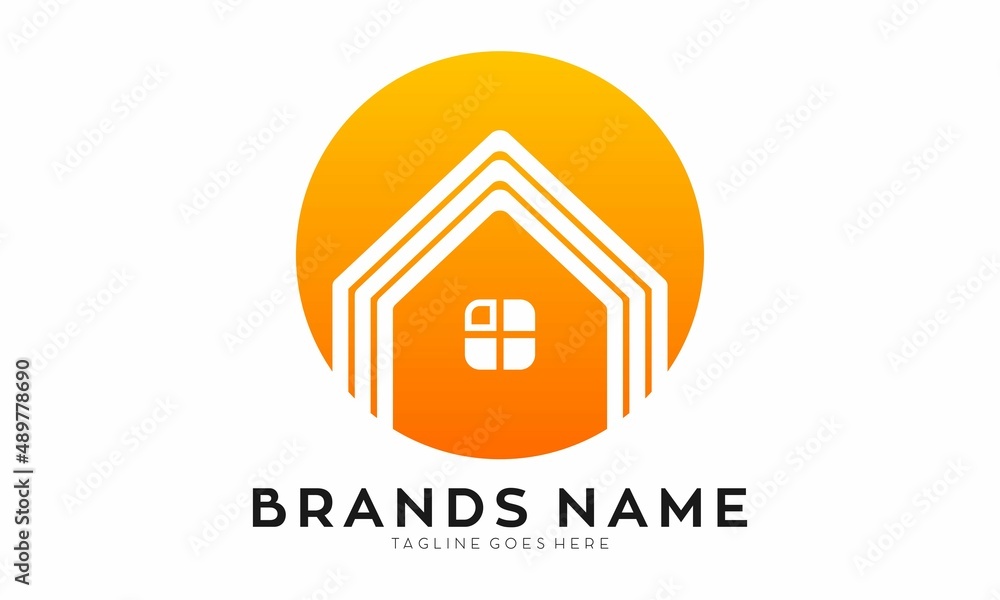 Simple house symbol icon logo