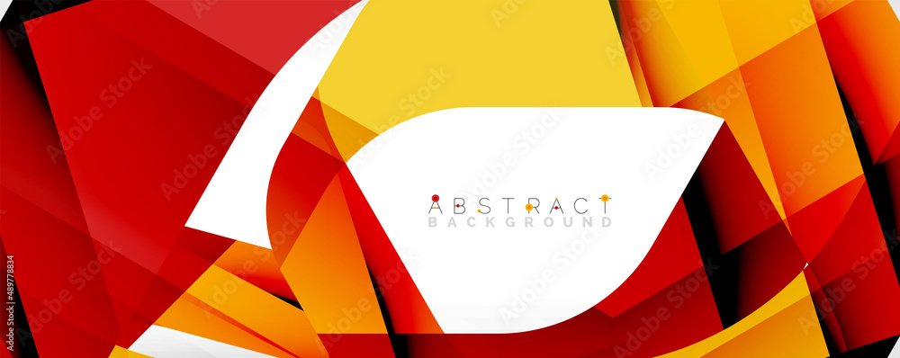 Geometric abstract background - multicolored abstract shapes on white. Vector Illustration For Wallpaper, Banner, Background, Landing Page Geometric abstract background - multicolored abstract shapes on white. Vector Illustration For Wallpaper, Banner, Background, Landing Page