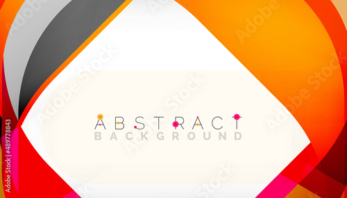 Abstract square shape with overlapping waves, minimal geometric background. Vector Illustration For Wallpaper, Banner, Background, Landing Page