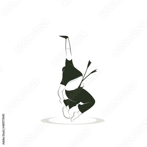 Silhouette logo design male dancer photo