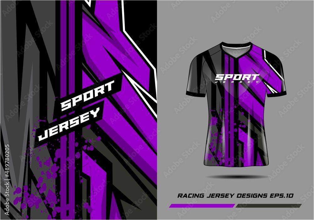 Premium Vector  Purple soccer jersey template