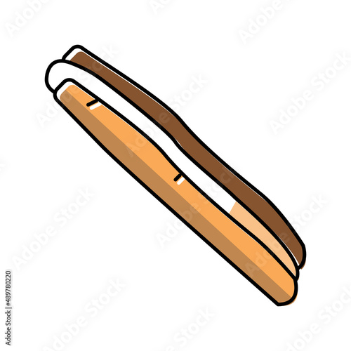 atlantic jackknife clam color icon vector illustration