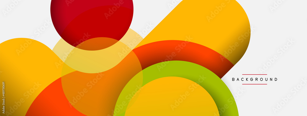 Vector round shapes circles minimal geometric background. Vector illustration for wallpaper banner background or landing page Vector round shapes circles minimal geometric background. Vector illustration for wallpaper banner background or landing page