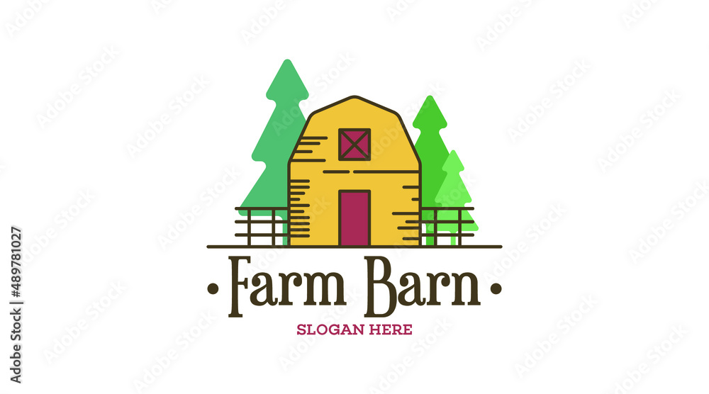 Barn Logo Design Concept Vector. Barn Logo Template Vector