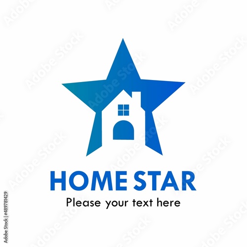 Home star logo template illustration