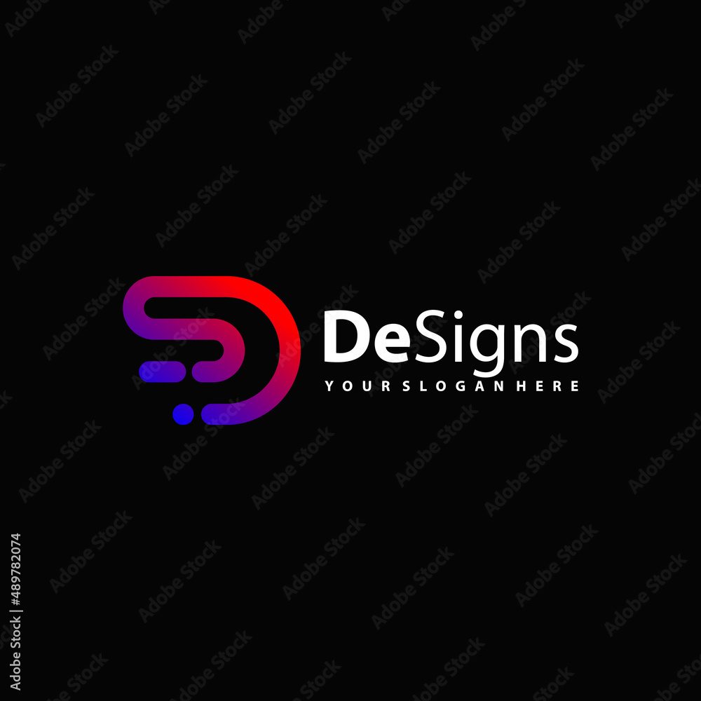 gradient abstract modern letter D and S logo vector for app business company gradient abstract modern letter D and S logo vector for app business company