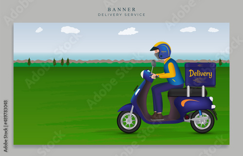 Banner Delivery Service, Motorbike photo