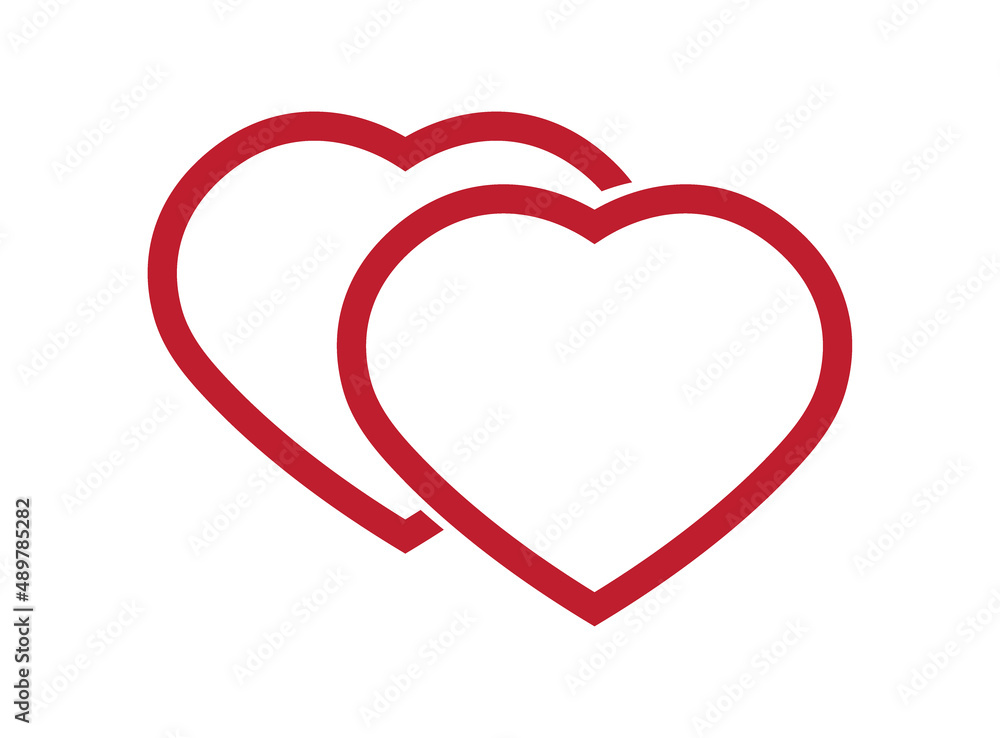 Heart couple love logo vector image
