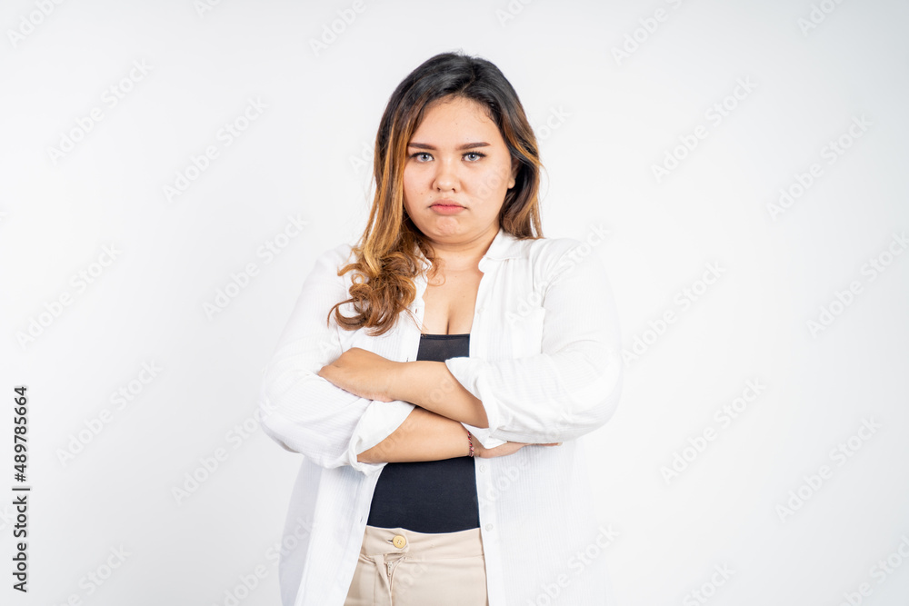 portrait of young asian woman unhappy and angry portrait of young asian woman unhappy and angry