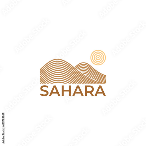 Desert Logo line art vector template