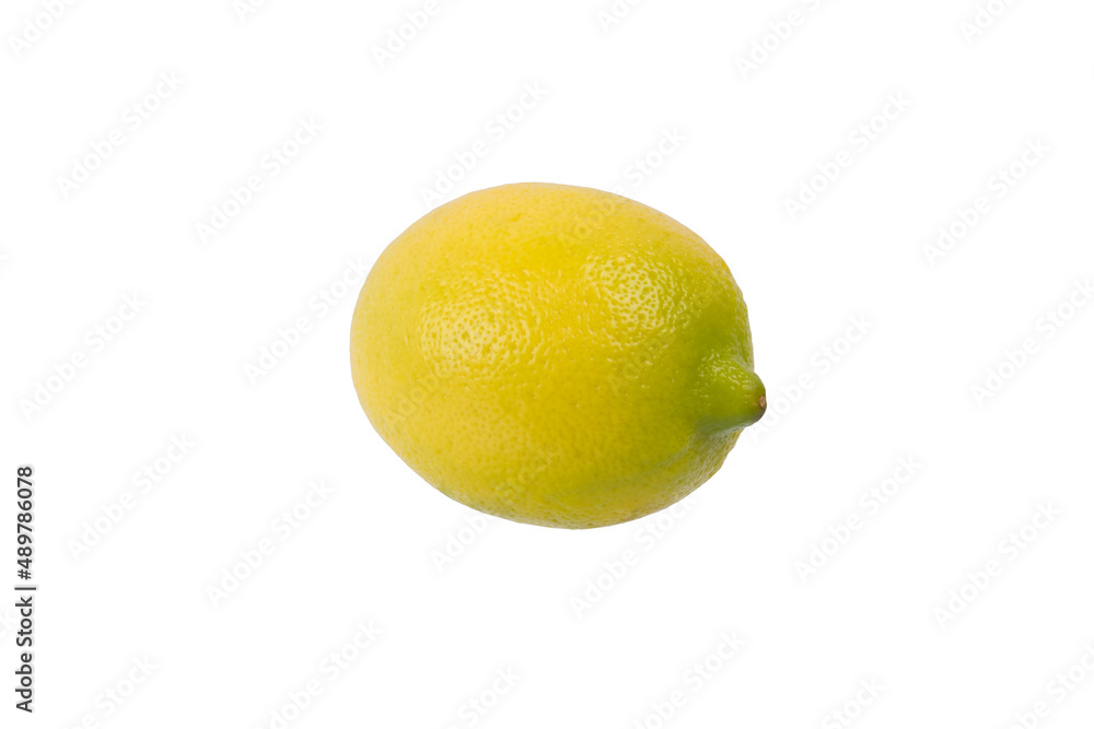 ripe yellow lemon, on a white background ripe yellow lemon, on a white background