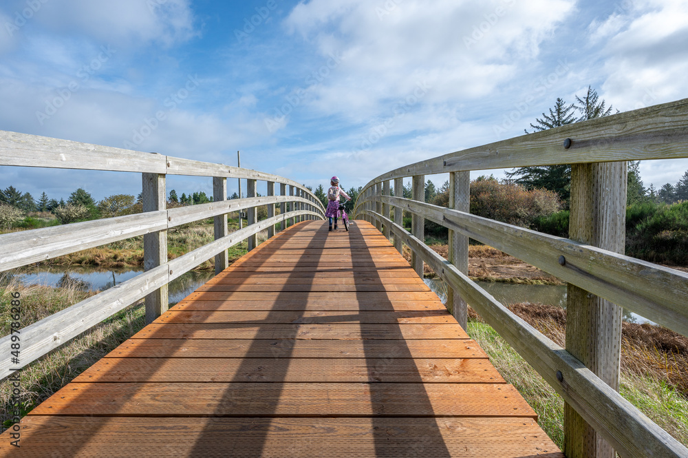 wooden bridge over the river wooden bridge over the river