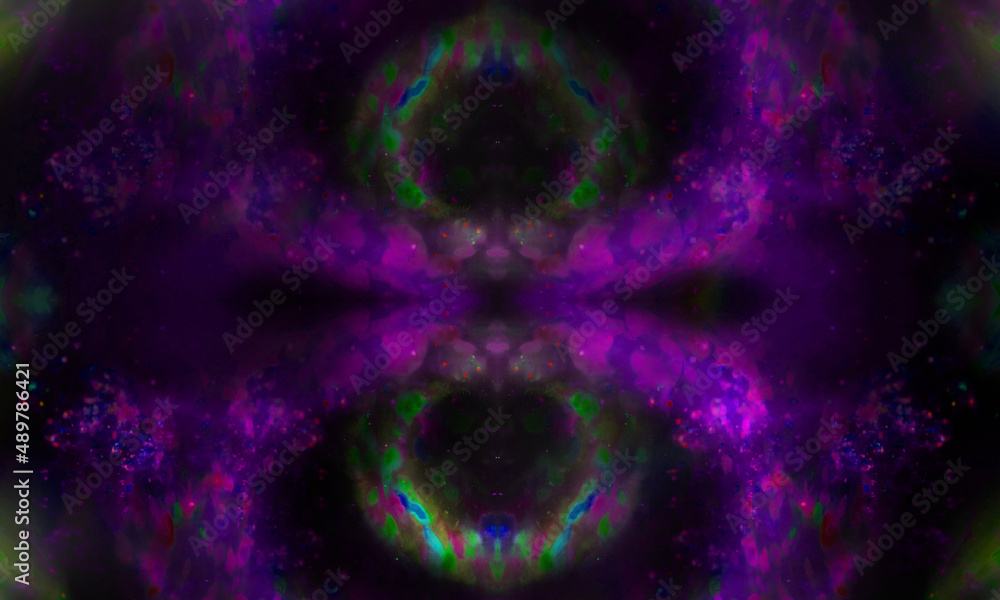 abstract dark purple mystical smoke vintage space fog watercolor universe stardust pattern on dark.