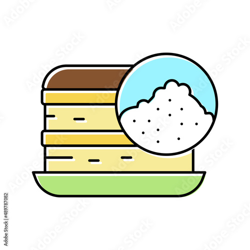 pastry flour color icon vector illustration