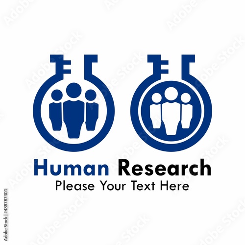 Human research logo template illustration