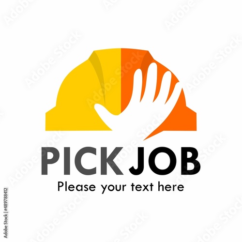 Pick job logo template illutsrtion