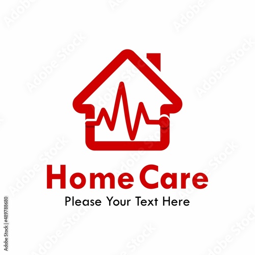 Home care logo template illustration