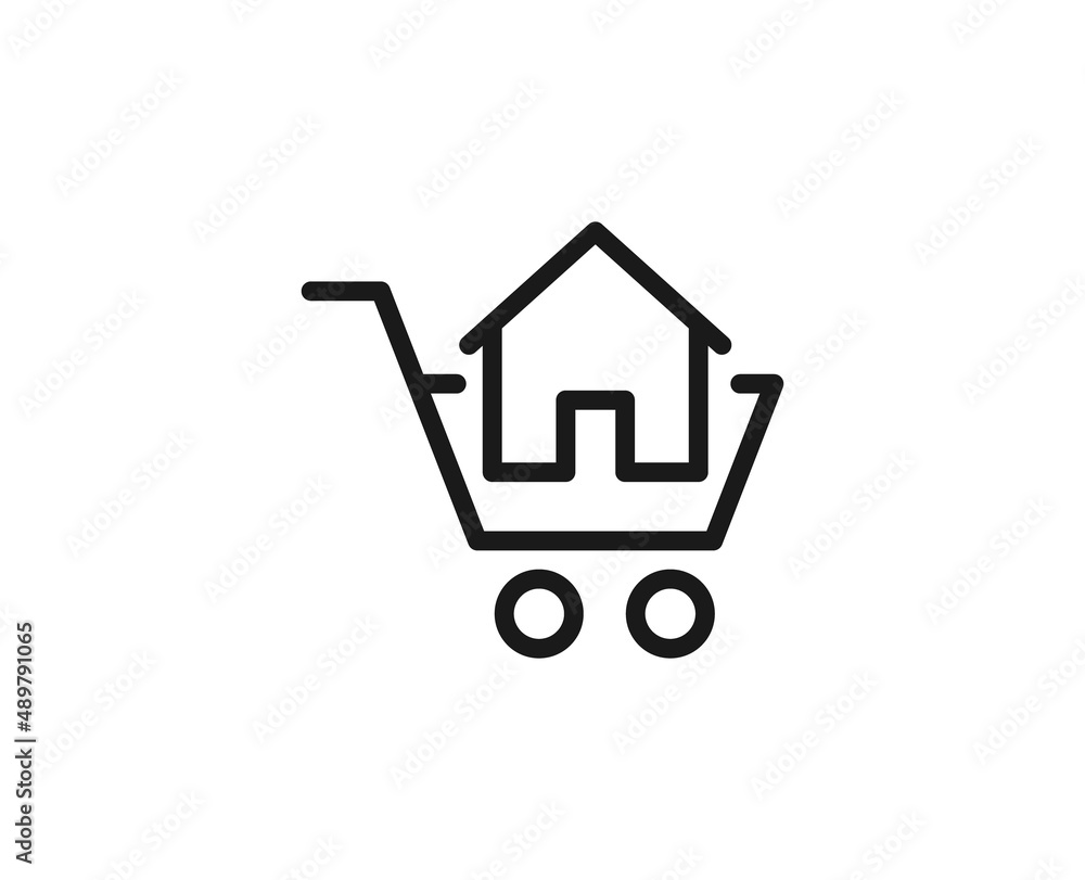 Constraction line icon on white background Constraction line icon on white background