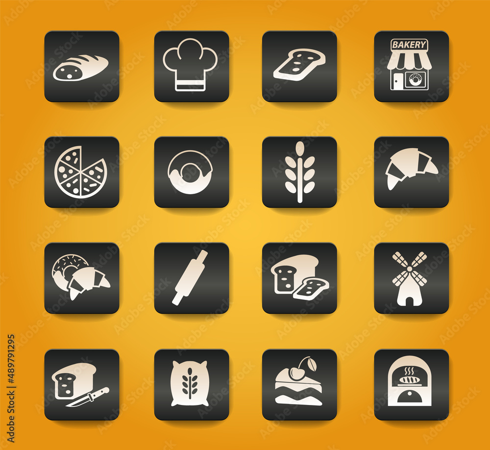 bakery icon set bakery icon set