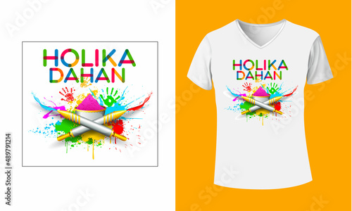 Holika Dahan T-shirt Design photo