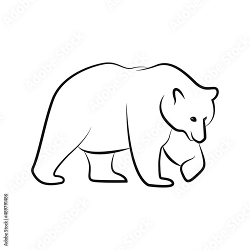 bear icon. animal sign. vector illustration